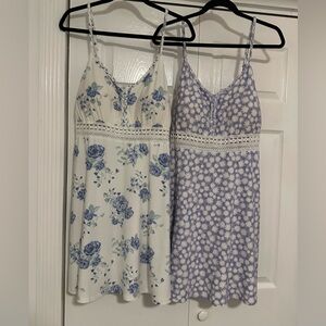 “TWO” No Boundaries Blue Floral and Purple Star Chemises